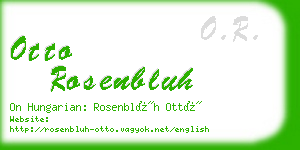 otto rosenbluh business card